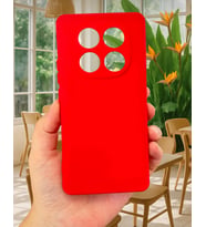 Xiaomi Redmi Note 14 Pro Plus Kılıf Lansman Kamera Korumalı içi Kadife Yumuşak Renkli Süet Silikon (Kırmızı)