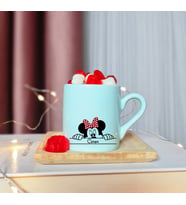 Minnie Mouse Tasarımlı Kişiye Kişiye Özel Yeşil Türk Kahvesi Fincanı
