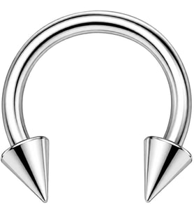 Yarım Halka Spike Piercing Forward Helix Nostril Rook Septum Snug Daith Conch Smiley Dudak Kulak Nipple Kaş Tragus Piercing