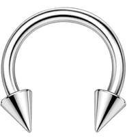 Yarım Halka Spike Piercing Forward Helix Nostril Rook Septum Snug Daith Conch Smiley Dudak Kulak Nipple Kaş Tragus Piercing