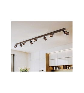 150cm Sekizli Led Spot Kahverengi Tasarruflu Hareketli Başlık(OS-RAM AMPÜL) 3000K SALON Tavan AVİZE