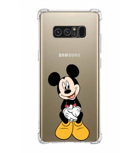 Samsung Galaxy Note8  Köşe Korumalı Antişok Kapak Mickey Mouse Tasarımlı Şeffaf  Kılıf