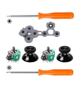 Xbox One Analog Motor Topuz T6 T8 Tornavida İç Lastik Tamir Seti Yedek Parça Kol Tamiri XT03 (Turuncu)