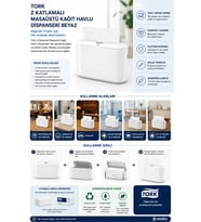 Tork 552200 Z Katlamalı Masaüstü Kağıt Havlu Dispanseri Beyaz