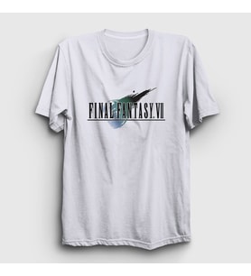 Presmono Unisex Beyaz Logo Final Fantasy Vii T-Shirt 436060tt