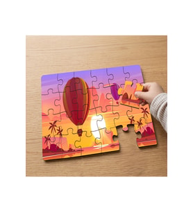 Günbatımı - Renkli Balonlar Tasarımlı 24 Parça Ahşap Çocuk Puzzle MPK1014