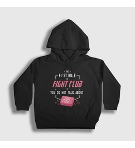 Presmono Unisex Çocuk Siyah Soap V2 Film Dövüş Kulübü Fight Club Kapüşonlu Sweatshirt 244772tt