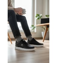 Enoch Suni Deri Beyaz Düz Tabanlı Erkek Casual Sneaker Ayakkabı