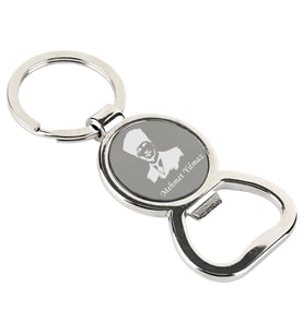 Gazoz Kapağı Açacaklı Metal Unisex Anahtarlık (Gri)