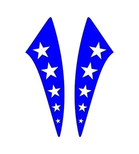 Cg Mavi Yıldızlı Çamurluk Yan Sticker