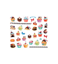 Tatlı Cupcakeler Serisi-3 Nail Art Tırnak Sticker