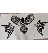Kartal (1ad)    Kelebek(2 adet)  Duvar süsü