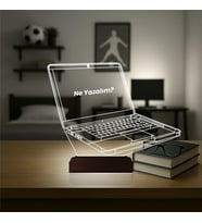 Luvivia Laptop Notbook Bilgisayar Kişiye Özel 3D Lamba - Masa Gece Lambası