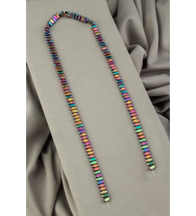 Hematit Doğal Taş Parlak Rondela Kesim 3x5mm Dizi [AA]