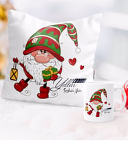 BK Gift Kişiye Özel Yılbaşı Mutlu Yıllar Tasarımlı Yastık Kupa Seti - 14