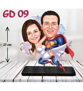 Kişiye Özel Ahşap Biblo - Gelin ve Damat Biblo 9 ( 3D Biblo )