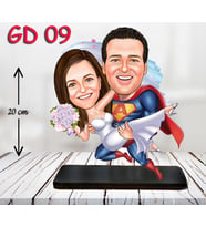 Kişiye Özel Ahşap Biblo - Gelin ve Damat Biblo 9 ( 3D Biblo )