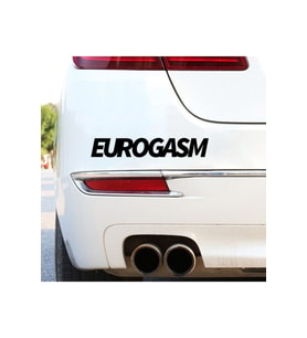 Eurogasm Yazılı Oto Sticker Siyah 20*4 Cm
