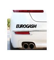 Eurogasm Yazılı Oto Sticker Siyah 20*4 Cm