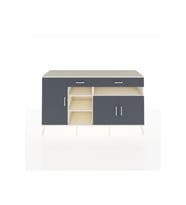 Kronos Konsol 5 Raflı 2 Çekmeceli 3 Kapaklı 176x59x99 Aytaşı-Antrasit