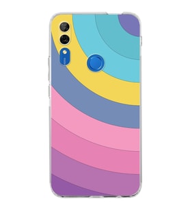 PrintiFy Huawei P Smart Z Uyumlu Kamera Korumalı Renk Cümbüşü B Tasarımlı Şeffaf Silikon Kılıf