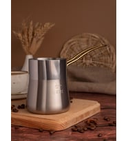 GZRO 430 Kalite 600 ml Konik Çelik Cezve Sütlük