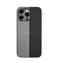 Coverzone iPhone 14 ile uyumlu K?l?f Karbon Fiber Desenli Double Color 2mm Kamera Koruma �?k?nt?l? ENIGMA iPhone 14 i�in K?l?f White Gray