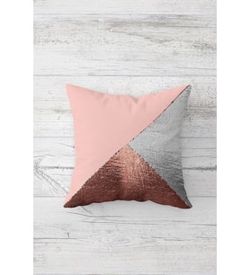 Dekoratif Modern Çift Tarafı Baskılı Gizli Fermuarlı Yastık Kılıfı Kırlent Koltuk Yastık Kılıfı (Pembe)
