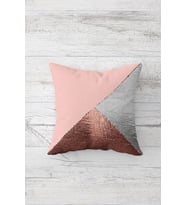 Dekoratif Modern Çift Tarafı Baskılı Gizli Fermuarlı Yastık Kılıfı Kırlent Koltuk Yastık Kılıfı (Pembe)