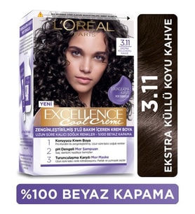 L'Oréal Paris L’oréal Paris Excellence Cool Creme Saç Boyası – 3.11 Ekstra Küllü Koyu Kahve