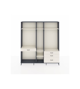 Arges Gardrop 7 Raflı 4 Çekmeceli 3 Askılı 220x30x243 Antrasit-Aytaşı