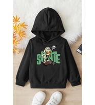 Çocuk All Day Rabbit Baskılı Sweatshirt (Siyah)
