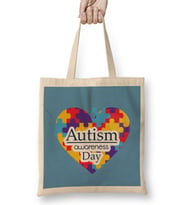 Autism Day Funny Gift Autism Awareness Day 2021 Bez Çanta Uzun Saplı