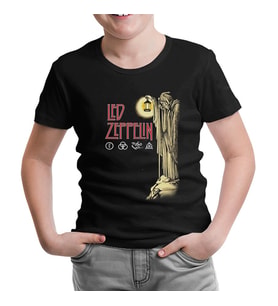 Led Zeppelin - Stairway to Heaven Siyah Çocuk Tshirt