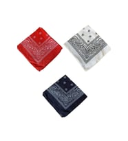 %100 Pamuklu Klasik Desen Unisex 3lü Bandana Seti Renkli Bandana Etnik Desenli A Kalite Bandana