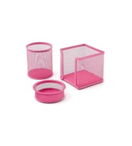 Metal File 3 Lü Masa Seti (PEMBE) -