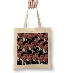 Michael Scott Collage The Office Bez Çanta Uzun Saplı