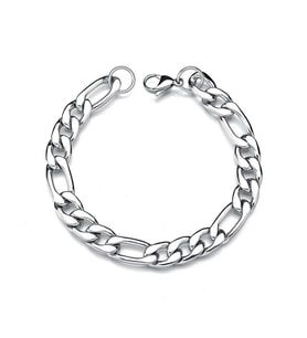 Chavin 9,5 mm. Figaro Gri Çelik Erkek Bileklik et85by-9