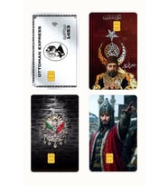 Osmanlı Temalı 4'lü Set Kredi/Banka Kart Kaplama Sticker