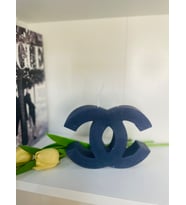 Dekoratif Büyük Marka Logo Mum (siyah/ black)