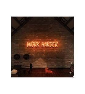 WORK HARDER Yazılı Neon Tabela