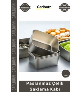 #Saklama Mutfak Tipi 135x105x5 Dayanıklı Hijyenik Koku Geçirmez Şık Paslanmaz Çelik Saklama Kabı