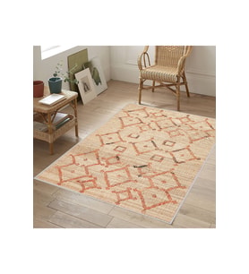 Rovigo Home Dijital Baskı Yıkanabilir Kaymaz Taban Salon Halısı RVG1045 160x230 cm (Bej)