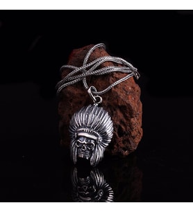 KIZILDERELİ MOTİFLİ 925 AYAR GÜMÜŞ KOLYE (Gri)