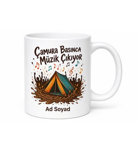 Müzik Festivali Çamur ve Eğlence Temalı Kupa Bardak Festival Hediye