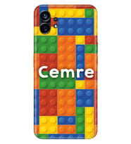 Nothing Phone 1 / 2 Kılıf İsim Yazılı Kişiye Özel Silikon Kapak Model-13 (Çok Renkli)