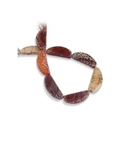 Akik Doğal Taş Parlak Kırmızı Amorf Kesim 15x40mm Dizi