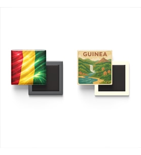 Buzdolap Magnetleri - Gine Bayrağı ve Paper Cut Tema - 2'li Set Magneti