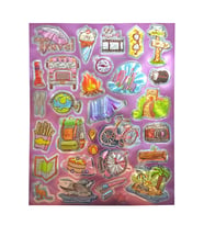 Metalik Sticker Stiker Defter Planlayıcı Etiket (QS008)-25x20 cm- Tatil Gezi