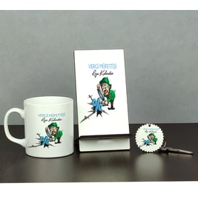 Vergi Müfettişi Üçlü Set (Kupa + Telefon Standı + Anahtarlık)